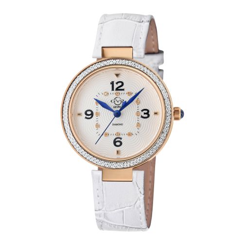 Womens Piemonte Swiss Quartz Diamond Leather Watch - - One Size - GV2 - Modalova