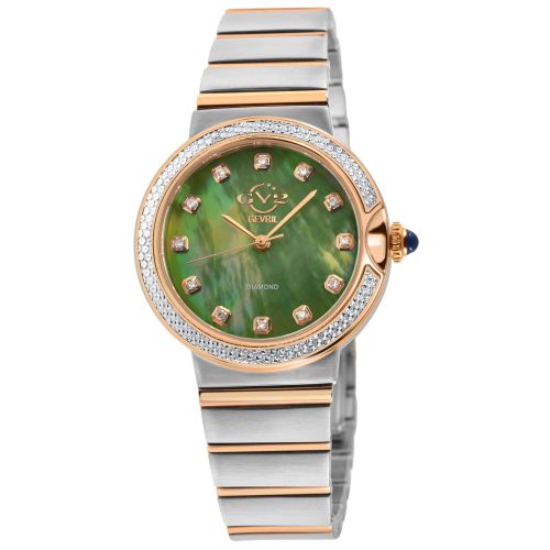 Womens Sorrento Diamond ,316L Stainless Steel Case, Green MOP Dial Swiss Quartz Watch - - One Size - GV2 - Modalova