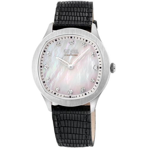 Womens Morcote Swiss Diamond 10041 Italian Leather Swiss Quartz Watch - - One Size - Gevril - Modalova