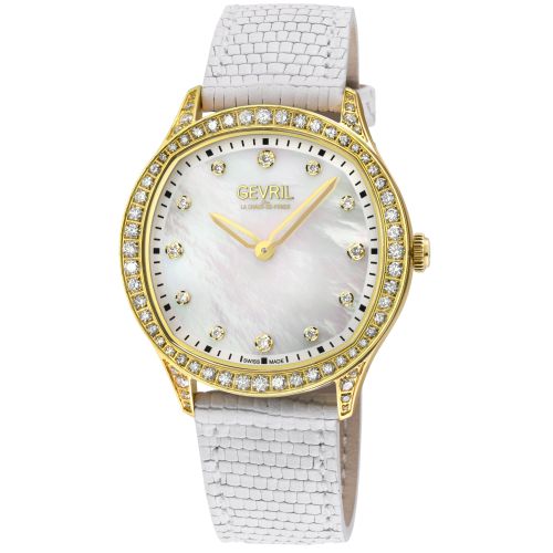 Womens Morcote 10221 Swiss Diamond Italian Leather Swiss Quartz Watch - - One Size - Gevril - Modalova