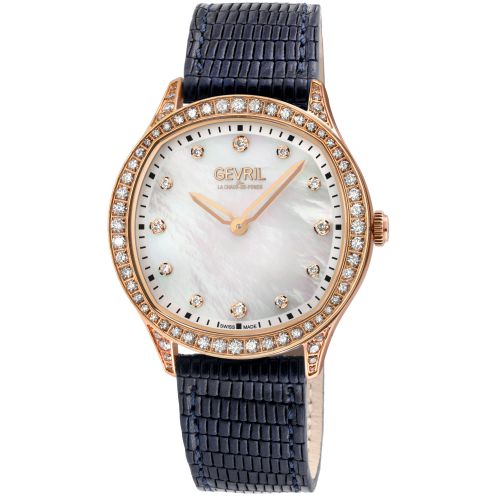 Womens Morcote Swiss Diamond 10251 Italian Leather Swiss Quartz Watch - - One Size - Gevril - Modalova