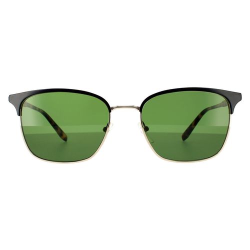 Square With Shiny Gold Tortoise Green Sunglasses - One Size - Salvatore Ferragamo - Modalova