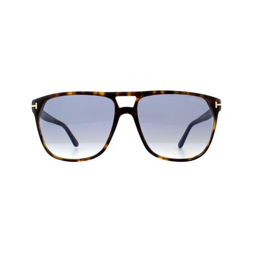 Aviator Dark Havana Blue Gradient Sunglasses - - One Size - Tom Ford - Modalova