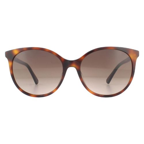 Womens Round Dark Havana Gradient Sunglasses - One Size - Swarovski - Modalova