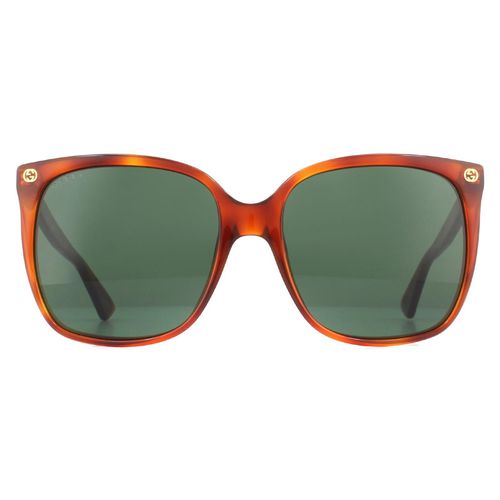 Womens Square Havana Green Sunglasses - - One Size - Gucci - Modalova