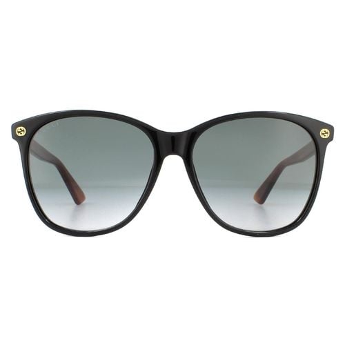 Womens Square Brown Grey Gradient Sunglasses - One Size - Gucci - Modalova