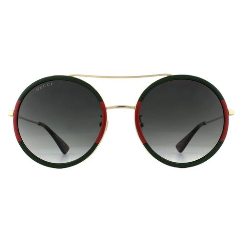 Womens Round Gold and Red Gradient Sunglasses - One Size - Gucci - Modalova