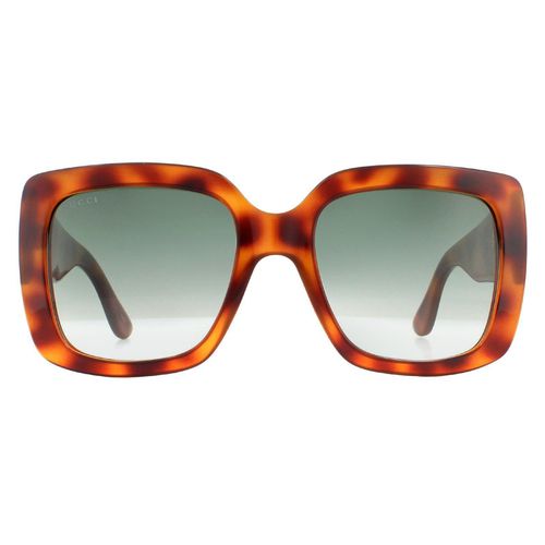 Womens Square Havana Green Sunglasses - - One Size - Gucci - Modalova