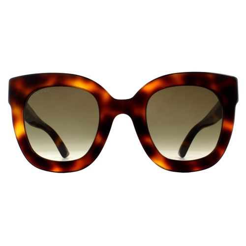Womens Square Havana Gradient Sunglasses - One Size - Gucci - Modalova
