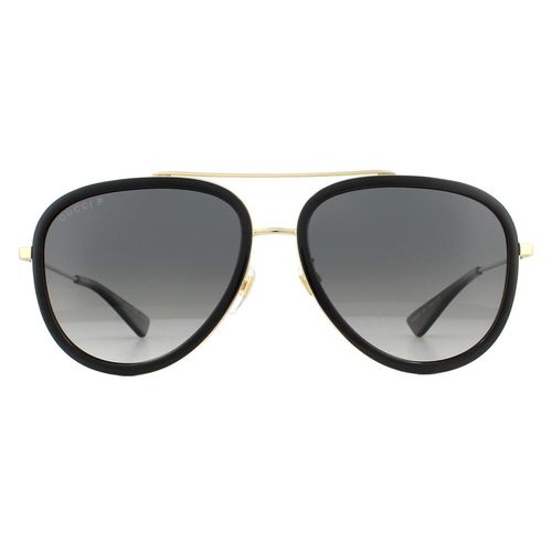 Aviator And Gold Grey Gradient Polarized Sunglasses - One Size - Gucci - Modalova