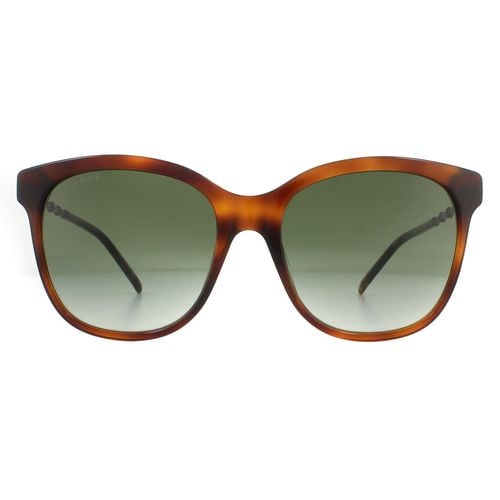 Womens Square Havana Green Gradient Sunglasses - - One Size - Gucci - Modalova