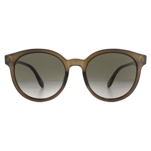 Womens Round Polished Translucent Gradient Sunglasses - One Size - Gucci - Modalova