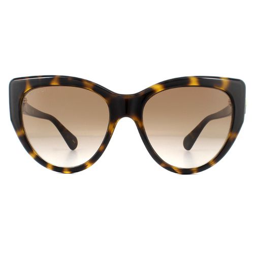 Womens Cat Eye Dark Havana Gradient Sunglasses - One Size - Gucci - Modalova