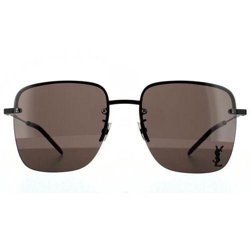 Womens Square Grey Sunglasses - One Size - Saint Laurent - Modalova