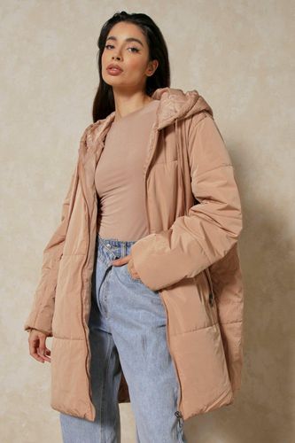 Womens Oversized Zip Side Puffer Coat - - 16 - MISSPAP - Modalova