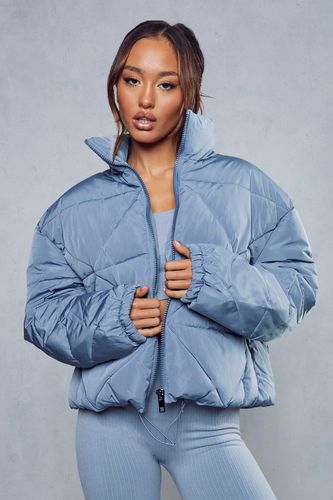 Womens Quilted Cropped Puffer Coat - - 16 - MISSPAP - Modalova
