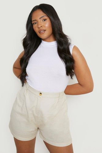 Womens Plus Basic High Neck Sleeveless Top - - 16 - boohoo - Modalova