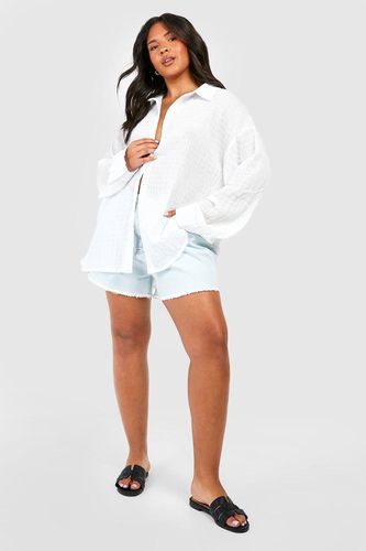 Womens Plus Shirred Oversized Shirt - - 16 - boohoo - Modalova