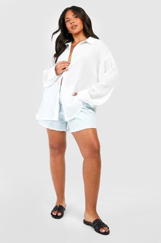 Womens Plus Shirred Oversized Shirt - - 24 - boohoo - Modalova