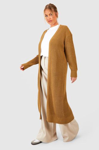 Womens Plus Longline Knitted Maxi Cardigan - - 20 - boohoo - Modalova
