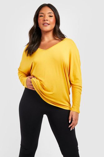 Womens Plus Long Sleeve Basic T-Shirt - - 22 - boohoo - Modalova