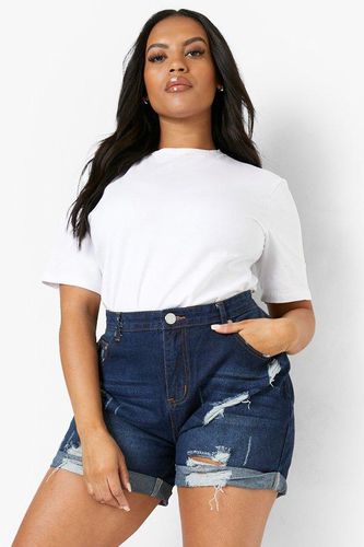 Womens Plus Turn Up Denim Short - - 18 - boohoo - Modalova