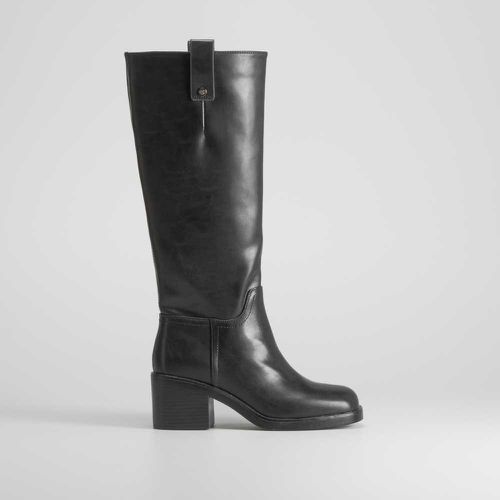 Bota tacón campera negra - Talla: 36 - NYC - Modalova