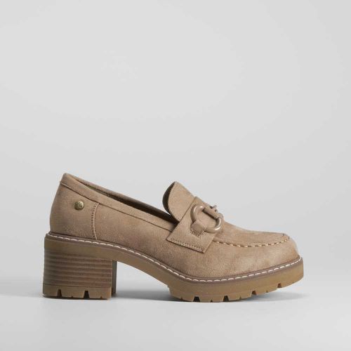 Mocasín tacón beige con estribo - Talla: 37 - Senda Road - Modalova