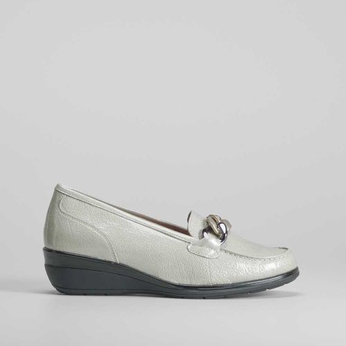 Mocasín cuña baja en piel - Talla: 36 - 24HRS - Modalova