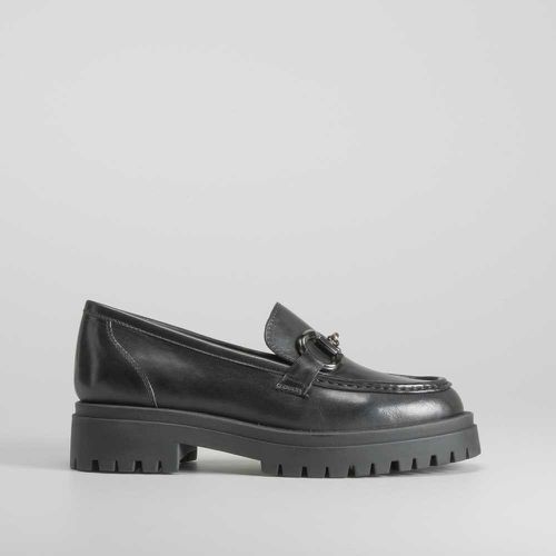 Mocasín de piel con hebilla - Talla: 36 - Fosco - Modalova