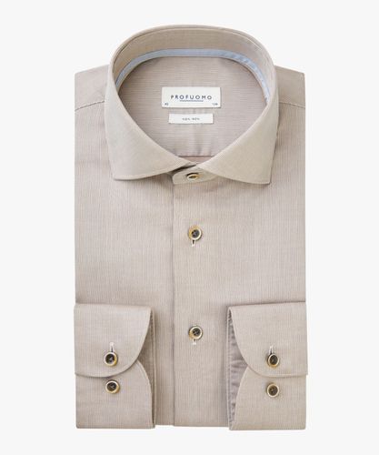 Beige, Dobby-Hemd, langeÄrmel Herren - Profuomo - Modalova