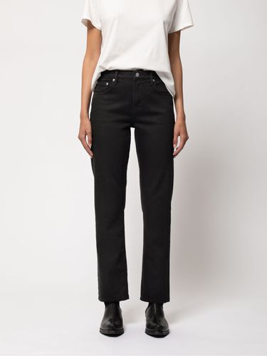 Straight Sally Everblack Mid Waist Regular Straight Fit Women's Organic Jeans W28/L26 Sustainable Denim - Nudie Jeans - Modalova