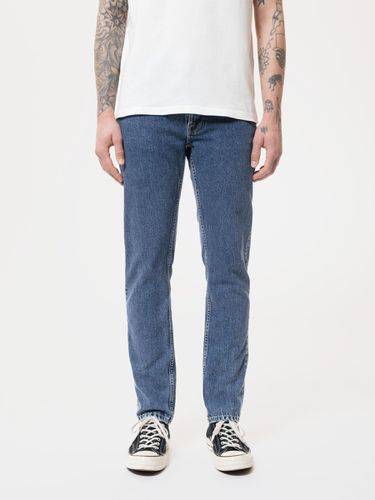 Lean Dean Plain Stone Mid Waist Slim Tapered Fit Men's Organic Jeans W24/L28 Sustainable Denim - Nudie Jeans - Modalova