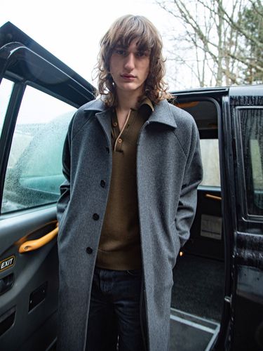 Corey Car Coat Antracitemelange Men's Organic Jackets X Small Sustainable Clothing - Nudie Jeans - Modalova