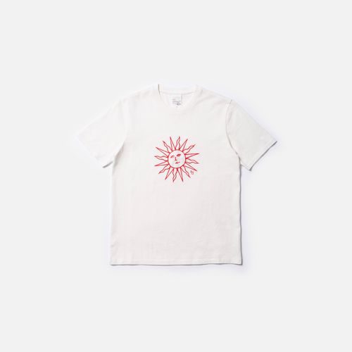 Joni Embroidery Sun T-Shirt Women's Organic T-shirts X Small Sustainable Clothing - Nudie Jeans - Modalova