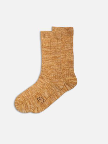 Rasmusson Womens Rib Sock Mustard Women's Organic Socks One Size Sustainable Clothing - Nudie Jeans - Modalova