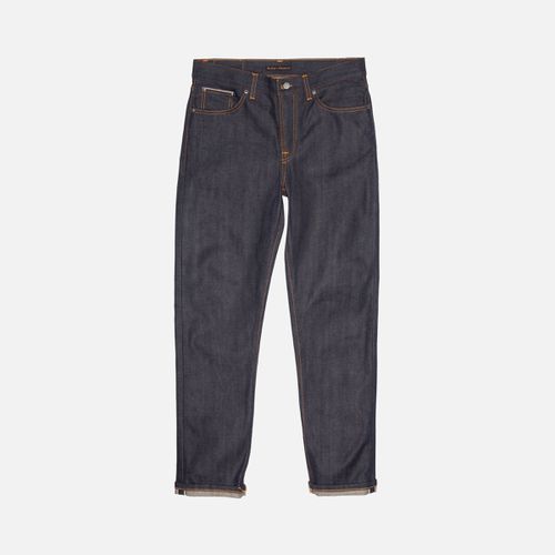 Steady Eddie II Dry Selvage Mid Waist Regular Tapered Fit Organic Selvedge Jeans W24/L28 Sustainable Denim - Nudie Jeans - Modalova