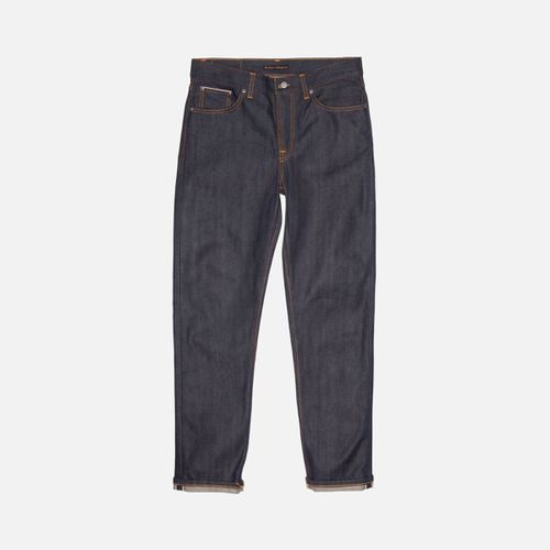 Steady Eddie II Dry Selvage Mid Waist Regular Tapered Fit Organic Selvedge Jeans W26/L28 Sustainable Denim - Nudie Jeans - Modalova
