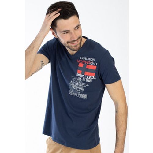 T-shirt T-shirt JIXI - col V - imprimé - Geographical Norway - Modalova