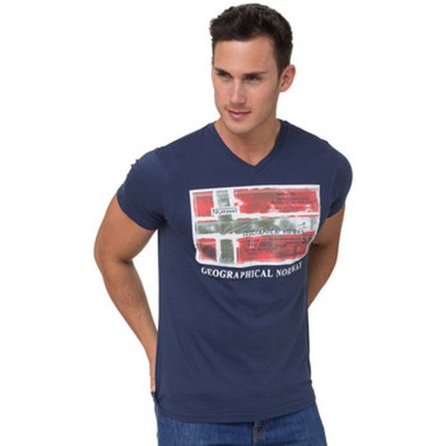 T-shirt T-shirt de sport - col V - 100% coton - Geographical Norway - Modalova