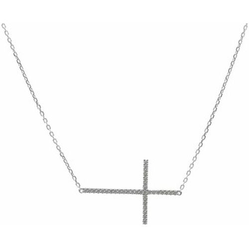 Collier Collier Argent Rhodier Croix Horizontale - Orusbijoux - Modalova