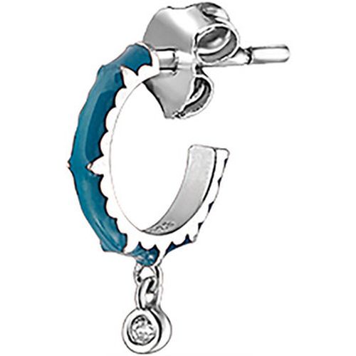 Boucles oreilles Piercing Jungly argent émail bleu - Agatha Ruiz de la Prada - Modalova