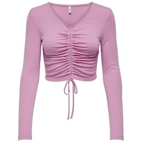 Pull ONLSHIA L/S RUCHING SHORT TOP JRS - Only - Modalova