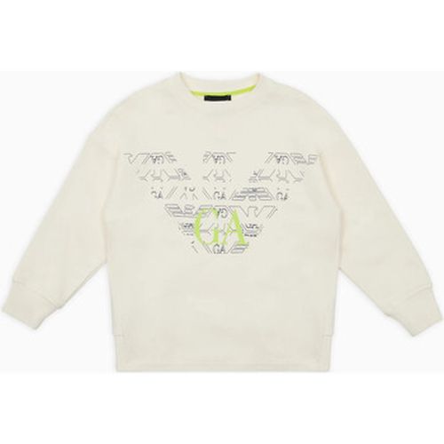 Jeans 3/4 & 7/8 EMPORIO ARMANI FELPA OVER CON AQUILE GEOMETRICHE Art. 3D4MJA - Armani jeans - Modalova