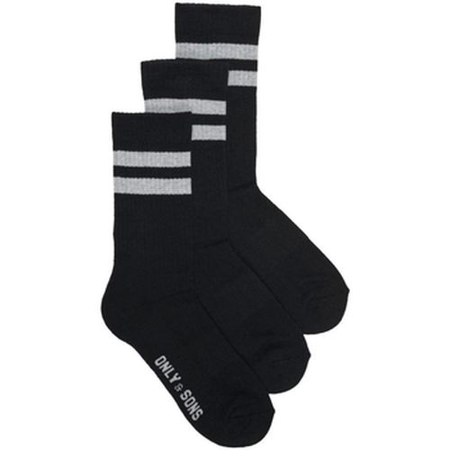 Chaussettes hautes ONSRODY STRIPE 3-PACK TENNIS SOCK NOOS - Only & Sons - Modalova