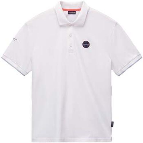 T-shirt E Badge Polo Shirt White Heron - Napapijri - Modalova