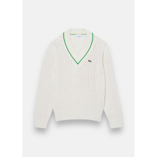 T-shirt Pull Tennis à Col V Rayé - Lacoste - Modalova