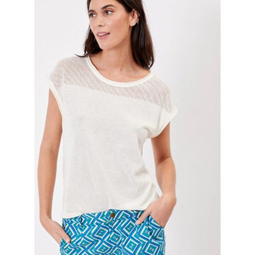 T-shirt Top coton uni ajouré maille MANTRAS - La Fiancee Du Mekong - Modalova