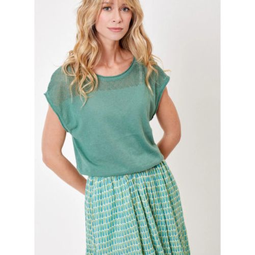 T-shirt Top coton uni ajouré maille MANTRAS - La Fiancee Du Mekong - Modalova