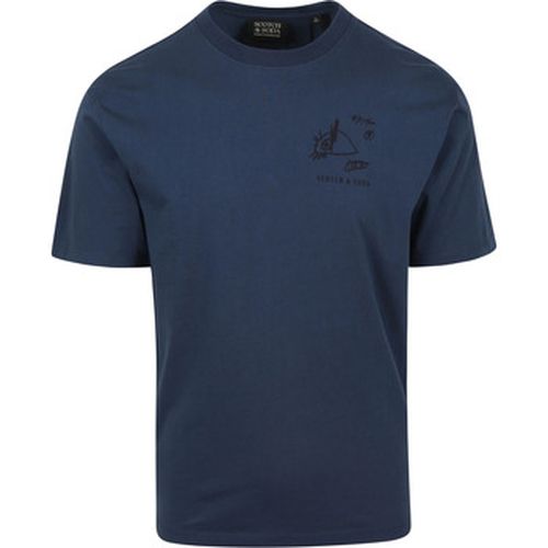 T-shirt T-Shirt Navy Print - Scotch & Soda - Modalova